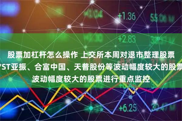 股票加杠杆怎么操作 上交所本周对退市整理股票退市苏吴以及*ST亚振、合富中国、天普股份等波动幅度较大的股票进行重点监控